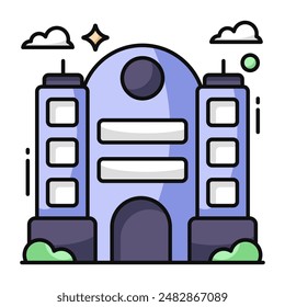 Modern design icon of building