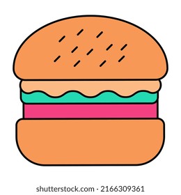 Icono de diseño moderno de la hamburguesa