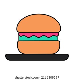 Modernes Design-Symbol für Burger
