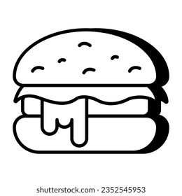 Icono de diseño moderno de la hamburguesa