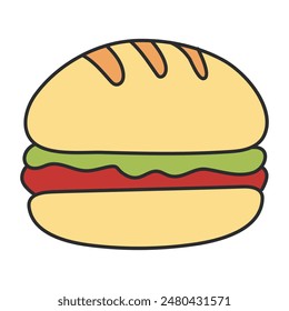 Icono de diseño moderno de hamburguesa

