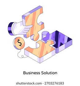 Icono de diseño moderno de solución de negocios