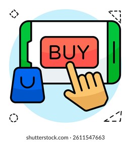 Modern design icon of buy button