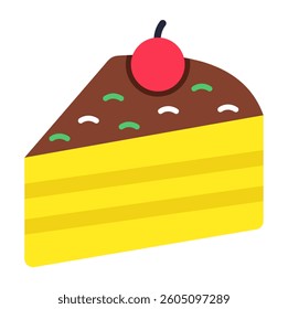 Modern design icon of cake slice