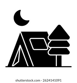Modern design icon of camp