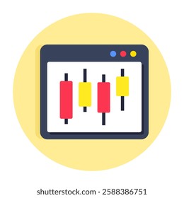 Modern design icon of candlestick chart