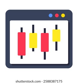 Modern design icon of candlestick chart