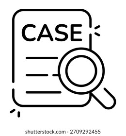 Modern design icon of case study