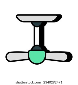 A modern design icon of ceiling fan