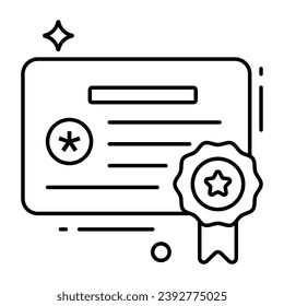 Icono de diseño moderno del certificado