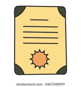 Icono de diseño moderno del certificado

