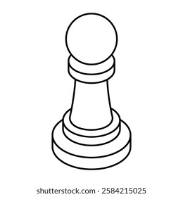 Modern design icon of chess piece