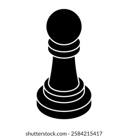 Modern design icon of chess piece