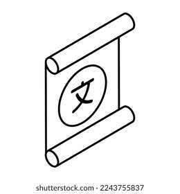Icono de diseño moderno de la letra de desplazamiento china 