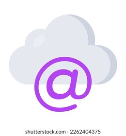 Modern design icon of cloud arroba 