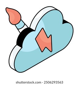 Modern design icon of cloud art 