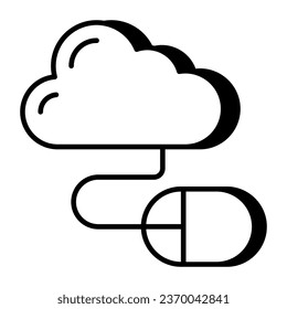 Modern design icon of cloud click