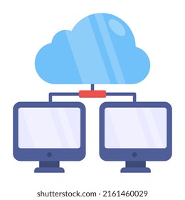 Modern design icon of cloud devices