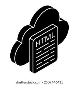 Icono de diseño moderno de archivo en la nube