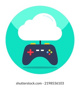 Modern design icon of cloud gaming 