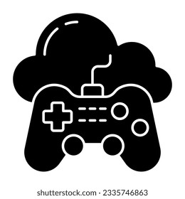Modernes Design-Symbol für Cloud-Gaming 