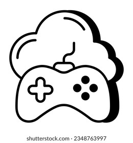 Icono de diseño moderno de juegos en la nube
