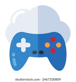 Modern design icon of cloud gaming