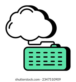 Modern design icon of cloud keyboard