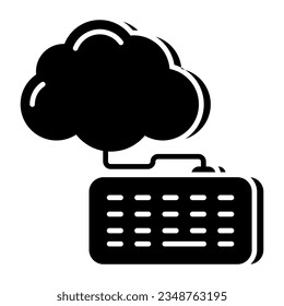 Modern design icon of cloud keyboard