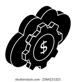 Modern design icon of cloud money setting