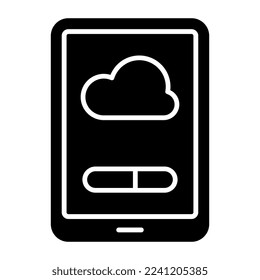 Modernes Design-Symbol für Cloud-Telefon