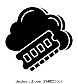 Icono de diseño moderno de arista de nube