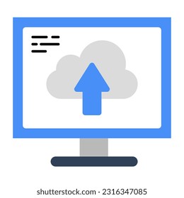 Icono de diseño moderno de carga en nube