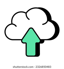 Modernes Design-Symbol für Cloud-Upload