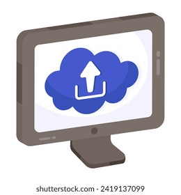 Modern design icon of cloud upload
