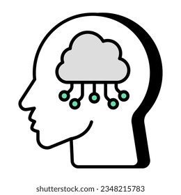 Modern design icon of cloud user