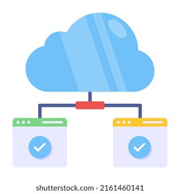 Modernes Design-Symbol für Cloud-Websites