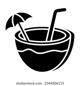 Modern design icon of coconut water