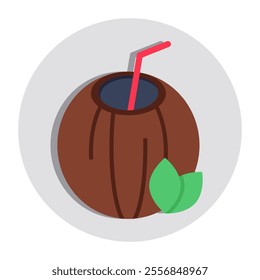 Modern design icon of coconut water