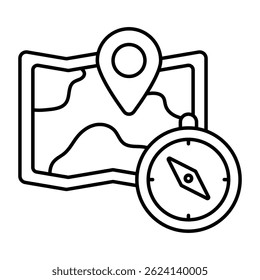 Modern design icon of compass