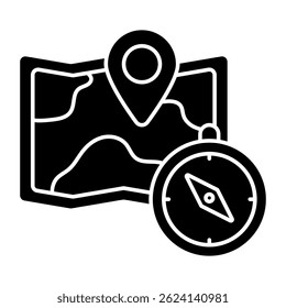 Modern design icon of compass