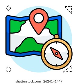 Modern design icon of compass