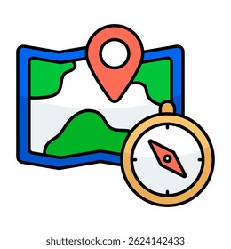 Modern design icon of compass
