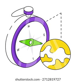 Icono de diseño moderno de la brújula 