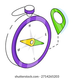 Icono de diseño moderno de la brújula 