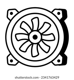Modern design icon of computer fan