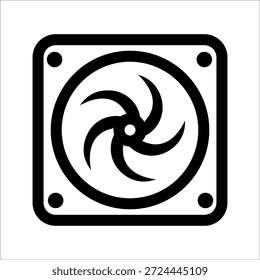 Icono de diseño moderno del ventilador de la computadora