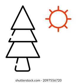 Modern design icon of conifer tree

