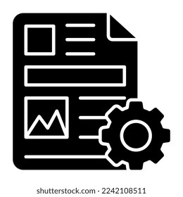 Icono de diseño moderno de la configuración de contenido 
