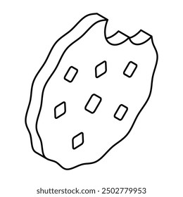 Modern design icon of cookie